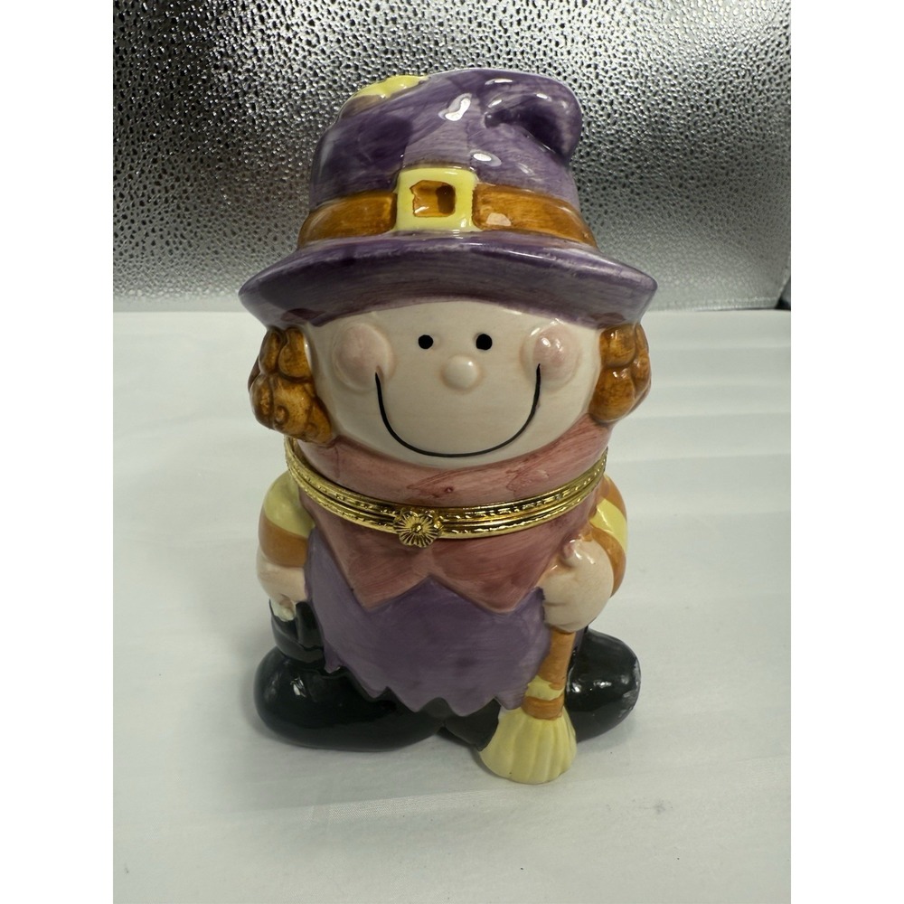 Midwestern Home Products Ceramic Treat Jar,‎ Halloween Smiling Witch, 6"